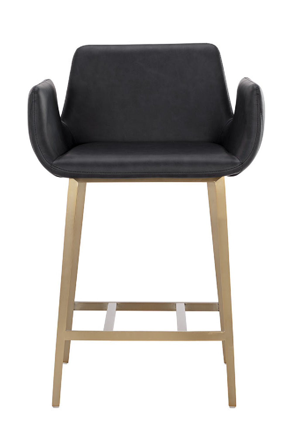 Modern European furniture - Leather-Look Channeled Arm Counter Stool - www.oroa.com