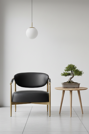 Modern European furniture - Gold-Framed Leather Lounge Chair - www.oroa.com