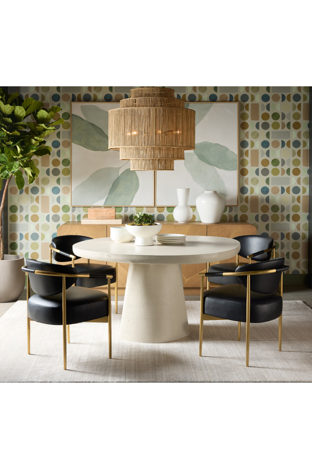 Modern European furniture - Leather Look Rope Dining Chair - www.oroa.com