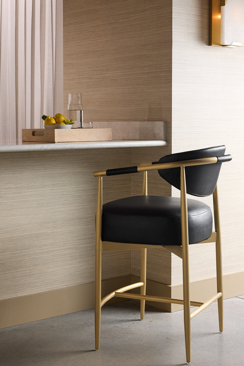 Modern European furniture - Curved Back Counter Stool - www.oroa.com