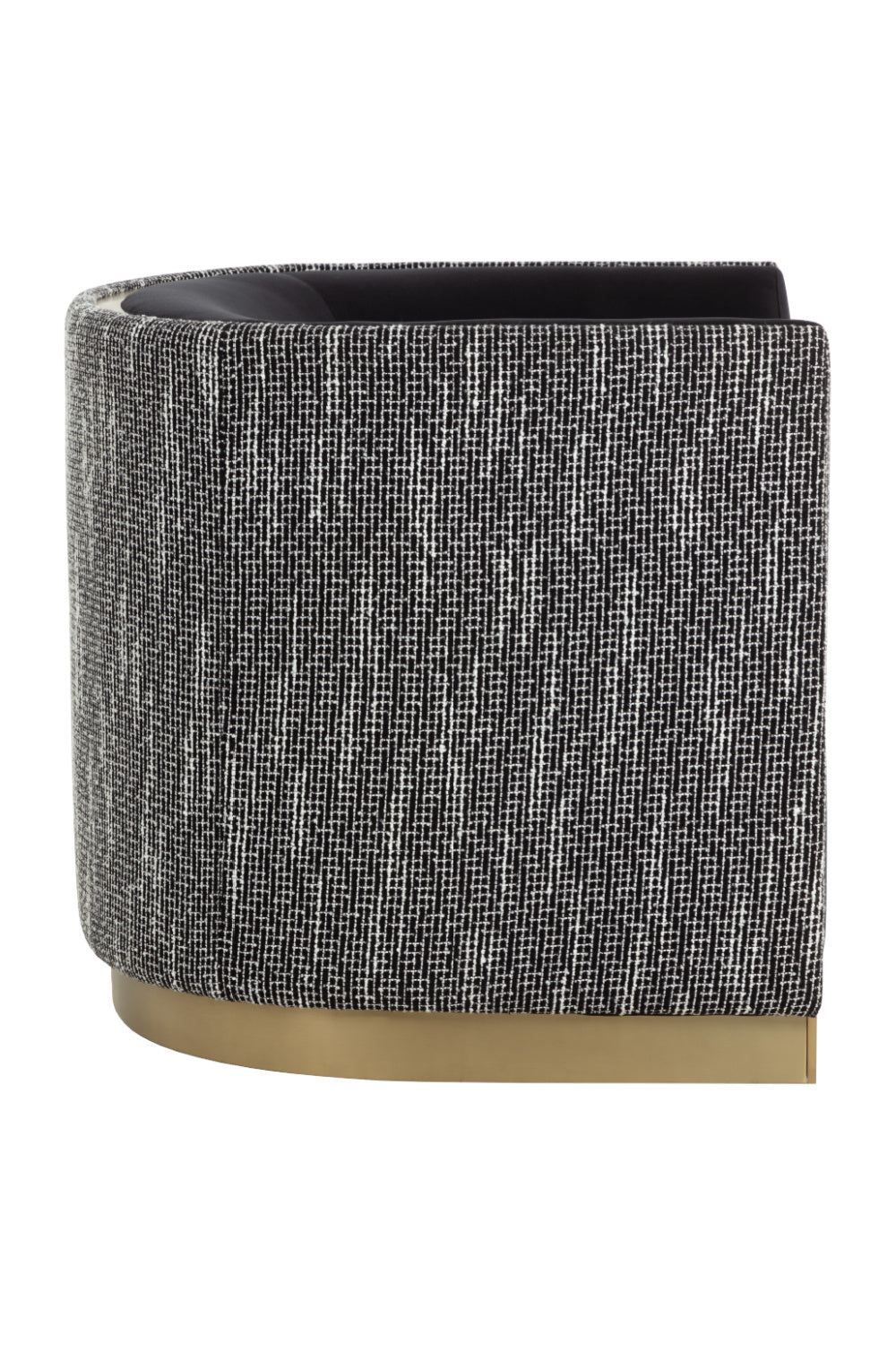 Modern European furniture - Gold Inlay Curved Lounge Chair - www.oroa.com