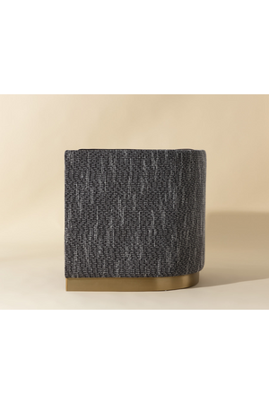 Modern European furniture - Gold Inlay Curved Lounge Chair - www.oroa.com