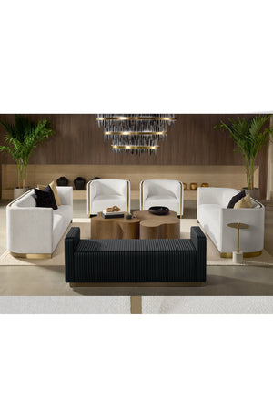 Modern European furniture - Gold Inlay Curved Sofa - www.oroa.com