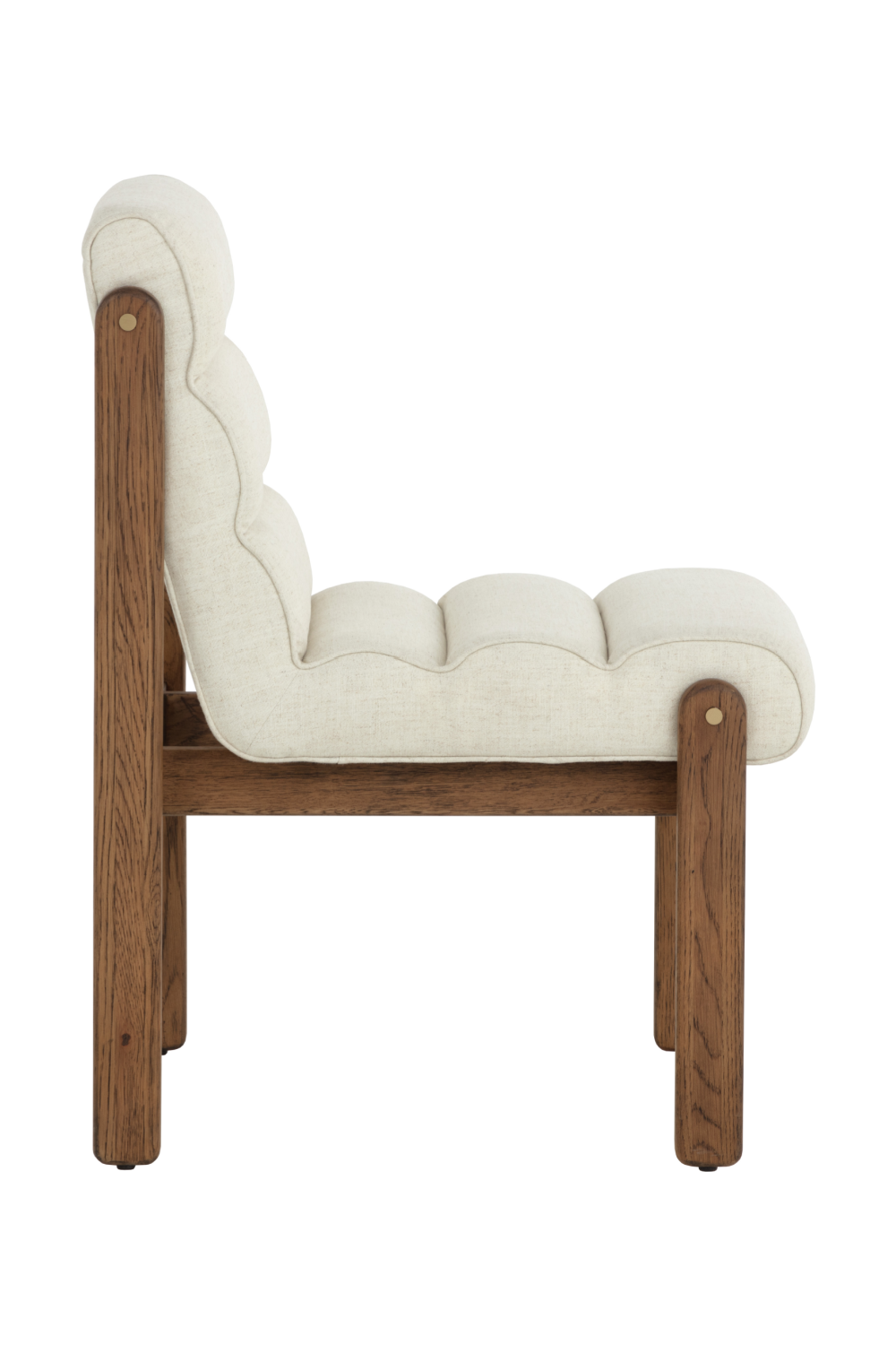   Modern European furniture - Channeled White Fabric Dining Chair - www.oroa.com | Oroa.com