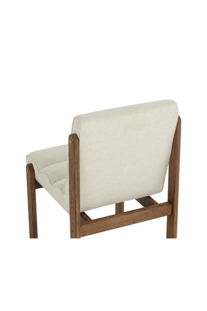   Modern European furniture - Channeled White Fabric Dining Chair - www.oroa.com | Oroa.com