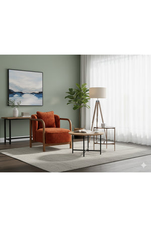   Modern European furniture - Curved Wood Frame Lounge Chair - www.oroa.com | Oroa.com