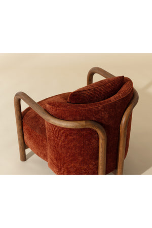   Modern European furniture - Curved Wood Frame Lounge Chair - www.oroa.com | Oroa.com