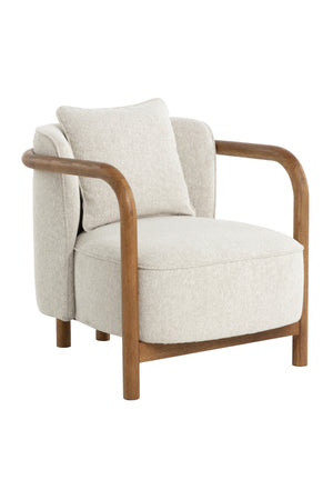   Modern European furniture - Curved Wood Frame Lounge Chair - www.oroa.com | Oroa.com
