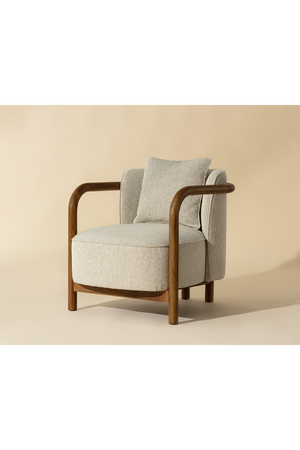   Modern European furniture - Curved Wood Frame Lounge Chair - www.oroa.com | Oroa.com