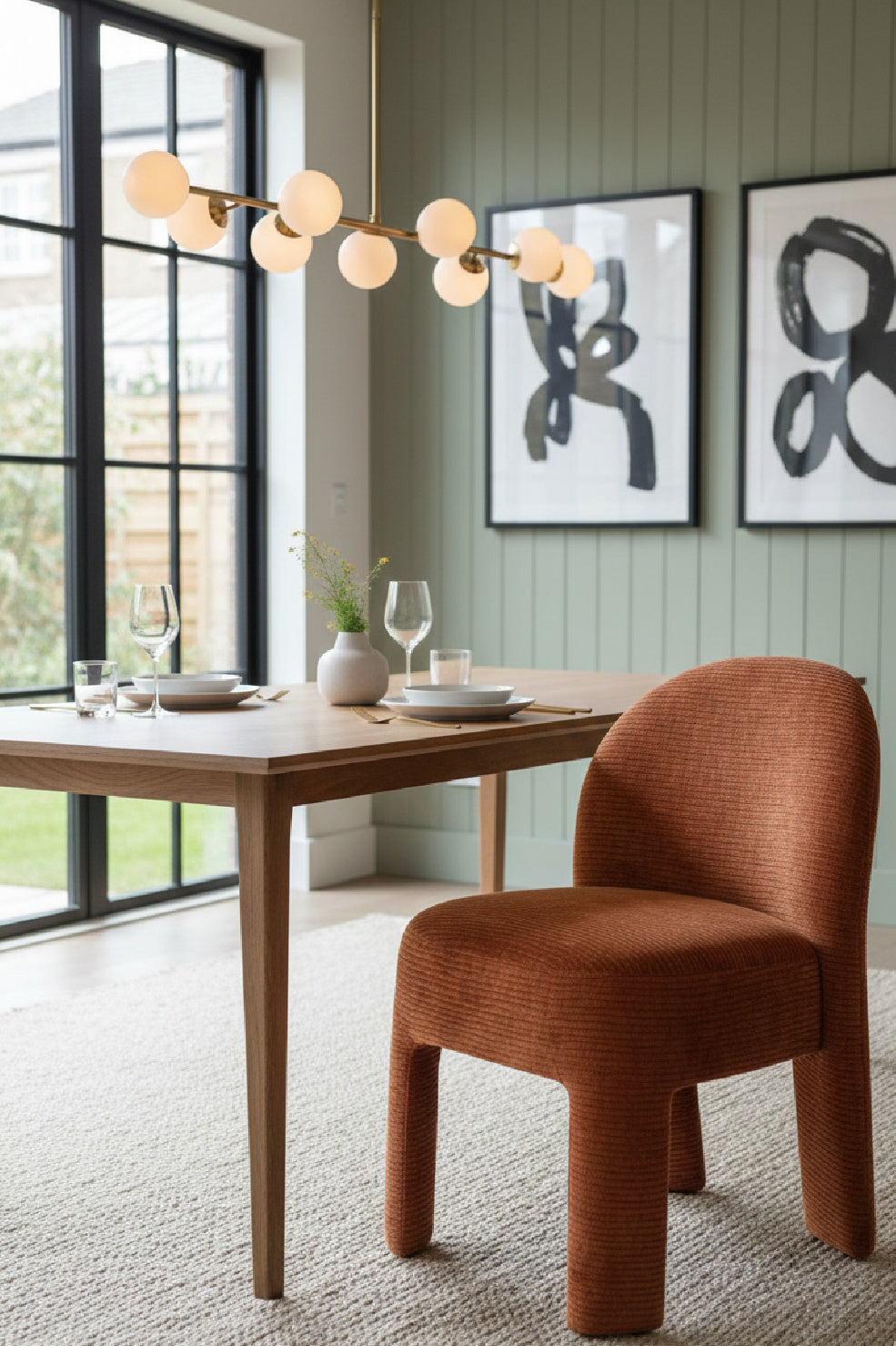   Modern European furniture - Ribbed Fabric Dining Chair - www.oroa.com | Oroa.com
