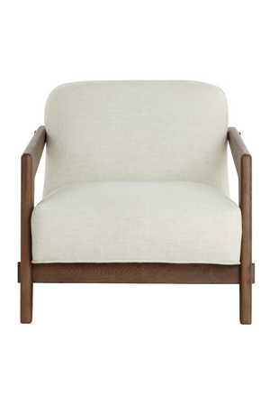 Modern European furniture - Brown Oak Framed Lounge Chair - www.oroa.com