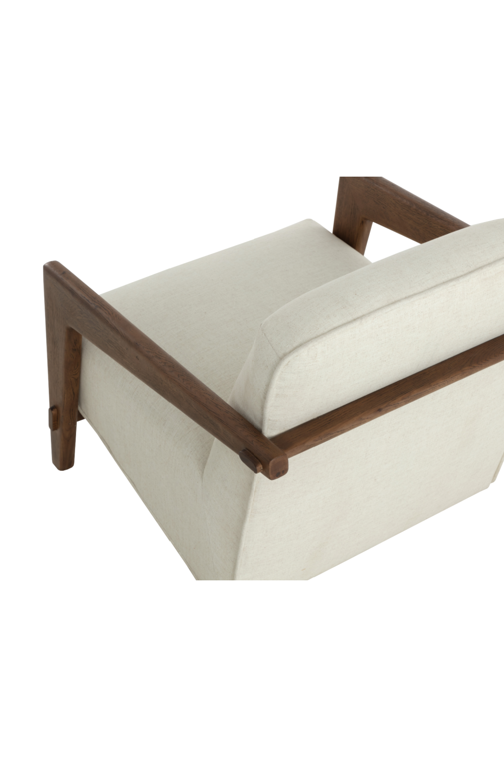 Modern European furniture - Brown Oak Framed Lounge Chair - www.oroa.com
