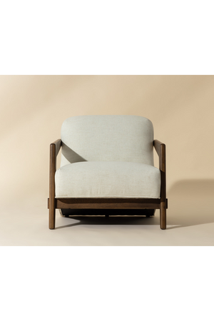Modern European furniture - Brown Oak Framed Lounge Chair - www.oroa.com