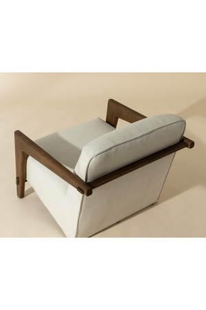 Modern European furniture - Brown Oak Framed Lounge Chair - www.oroa.com