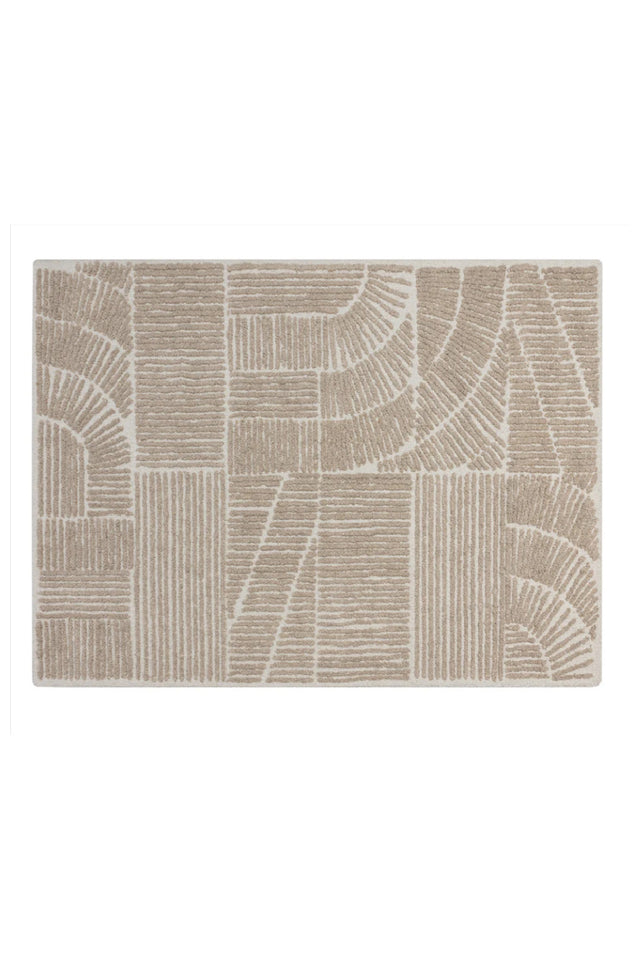 Taupe Wool-Viscose Area Rug | Splendido Corinthia | Oroa.com