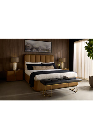 Modern European furniture - Leather-Look 2-Drawer Nightstand - www.oroa.com