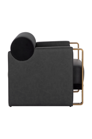 Modern European furniture - Black Bolster-Back Lounge Chair - www.oroa.com