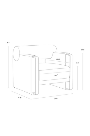 Modern European furniture - Black Bolster-Back Lounge Chair - www.oroa.com