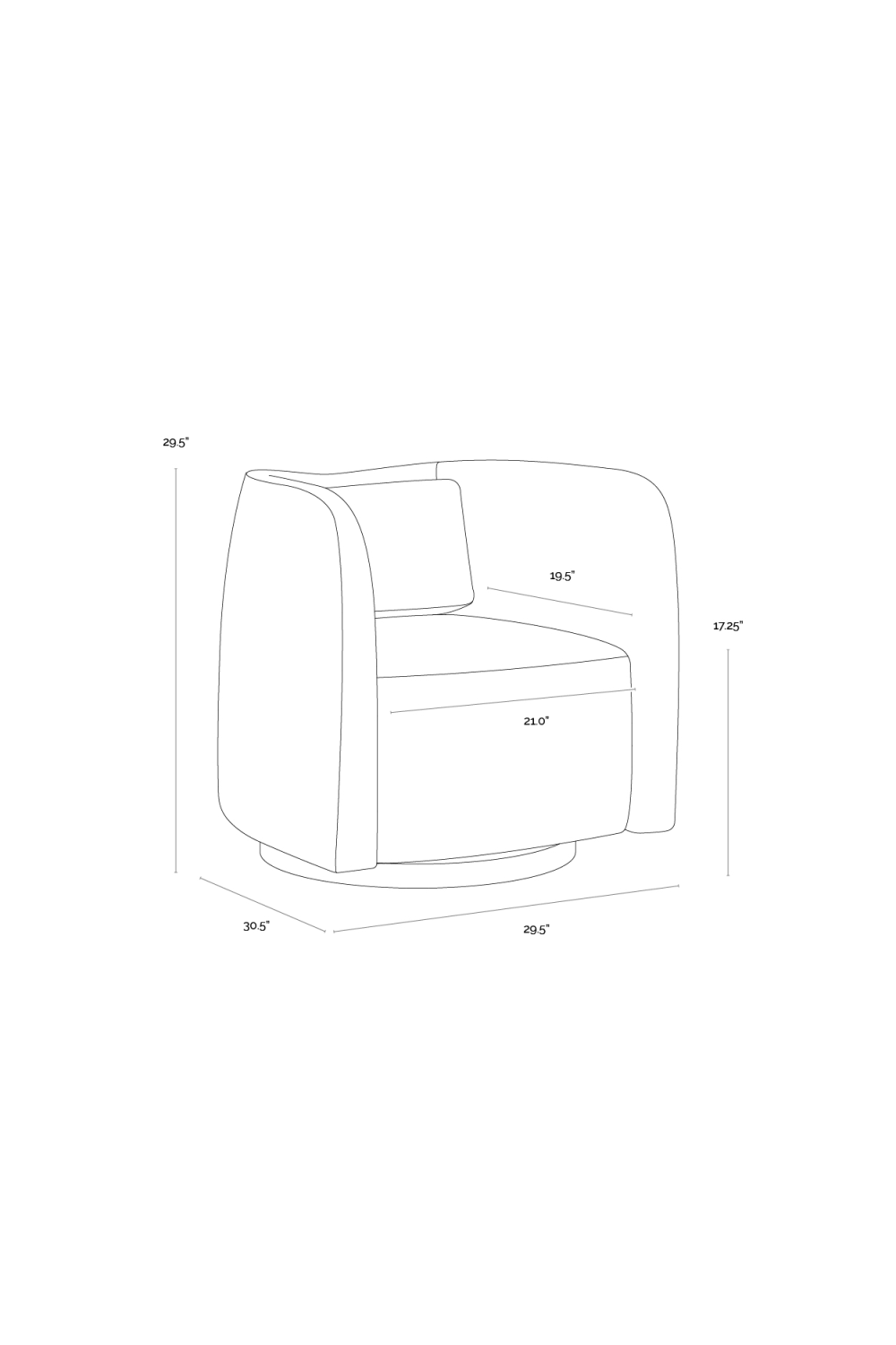 Modern European furniture - Nubuck Leather Swivel Lounge Chair - www.oroa.com