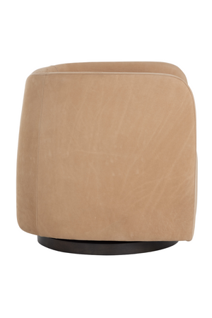 Modern European furniture - Nubuck Leather Swivel Lounge Chair - www.oroa.com