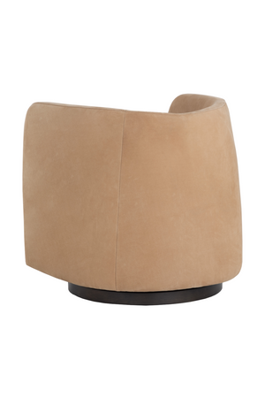Modern European furniture - Nubuck Leather Swivel Lounge Chair - www.oroa.com