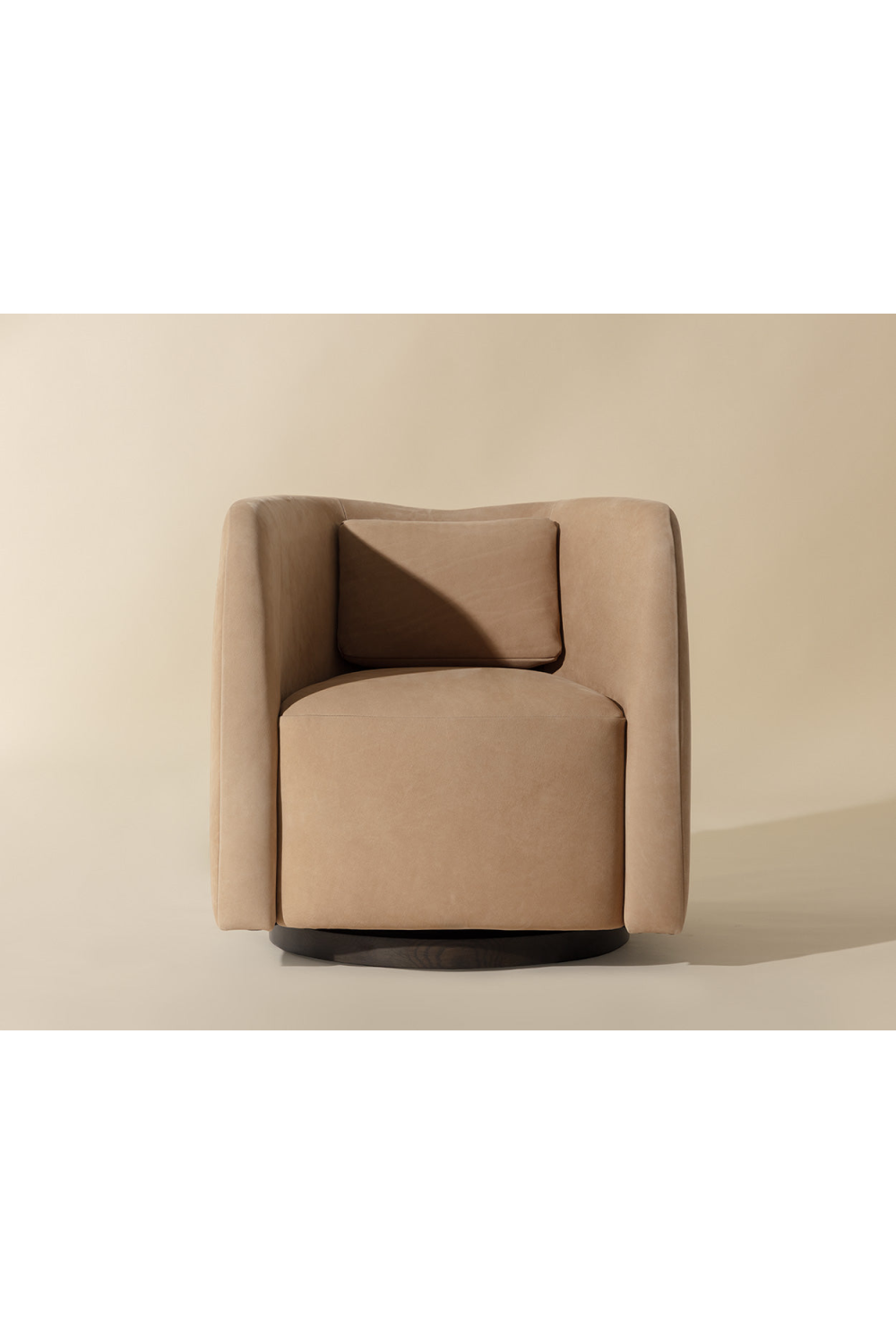 Modern European furniture - Nubuck Leather Swivel Lounge Chair - www.oroa.com