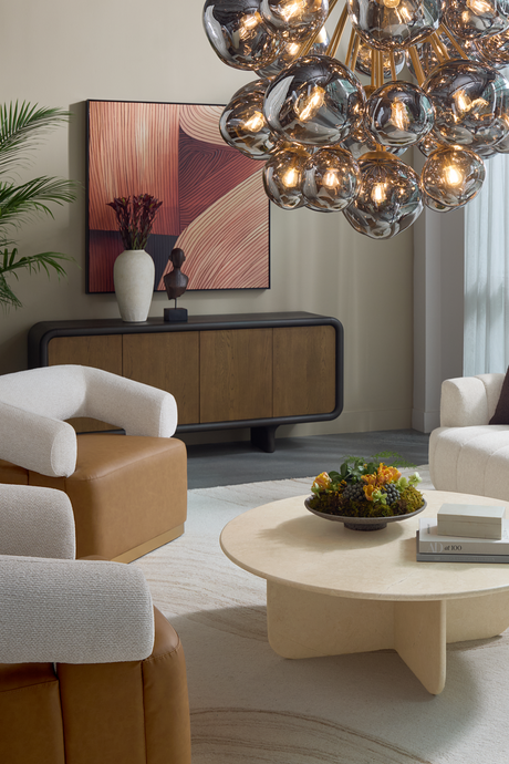   Modern European furniture - Brown Oak 4-Door Sideboard - www.oroa.com | Oroa.com
