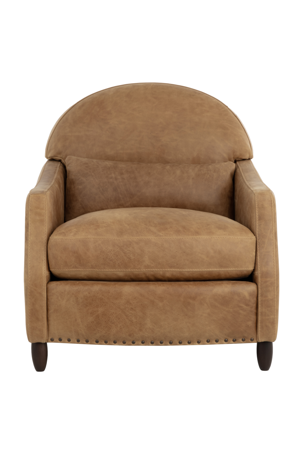 Modern European furniture - Brown Italian Leather Lounge Chair - www.oroa.com