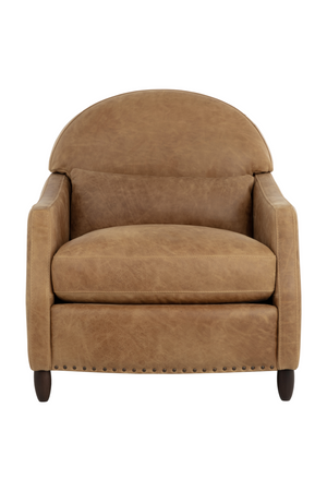 Modern European furniture - Brown Italian Leather Lounge Chair - www.oroa.com