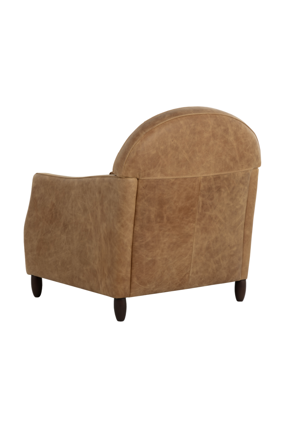 Modern European furniture - Brown Italian Leather Lounge Chair - www.oroa.com