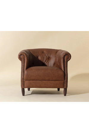 Modern European furniture - Leather Chesterfield Lounge Chair - www.oroa.com