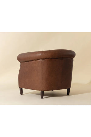 Modern European furniture - Leather Chesterfield Lounge Chair - www.oroa.com