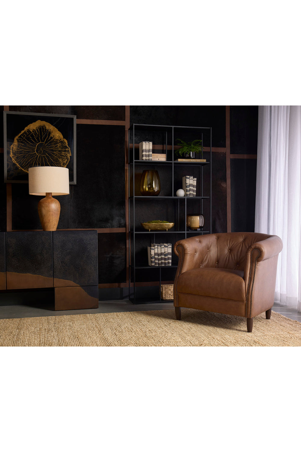 Modern European furniture - Leather Chesterfield Lounge Chair - www.oroa.com