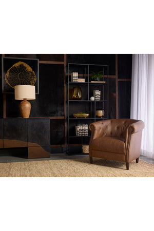 Modern European furniture - Leather Chesterfield Lounge Chair - www.oroa.com