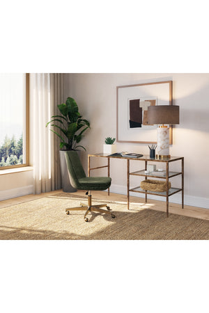   Modern European furniture - Matte Gold Base Office Chair - www.oroa.com | Oroa.com