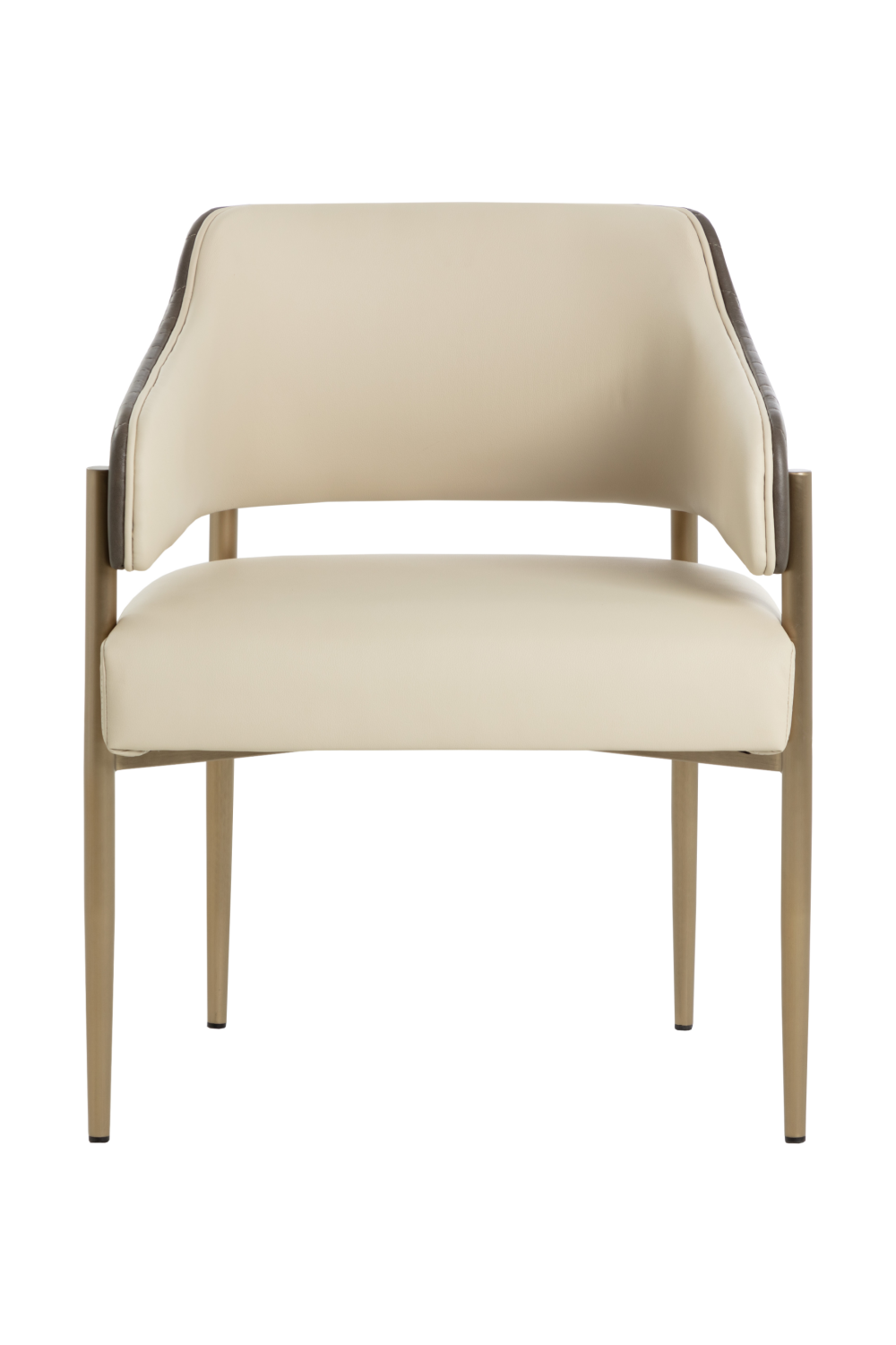 Modern European furniture - Cream Leather Dining Armchair - www.oroa.com