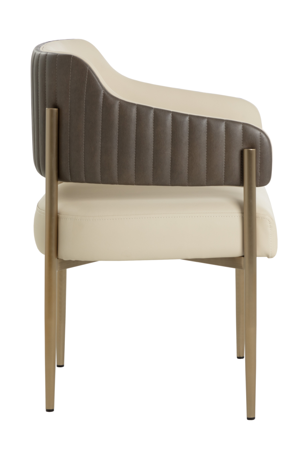 Modern European furniture - Cream Leather Dining Armchair - www.oroa.com