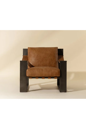   Modern European furniture - Leather Strapped Lounge Chair - www.oroa.com | Oroa.com