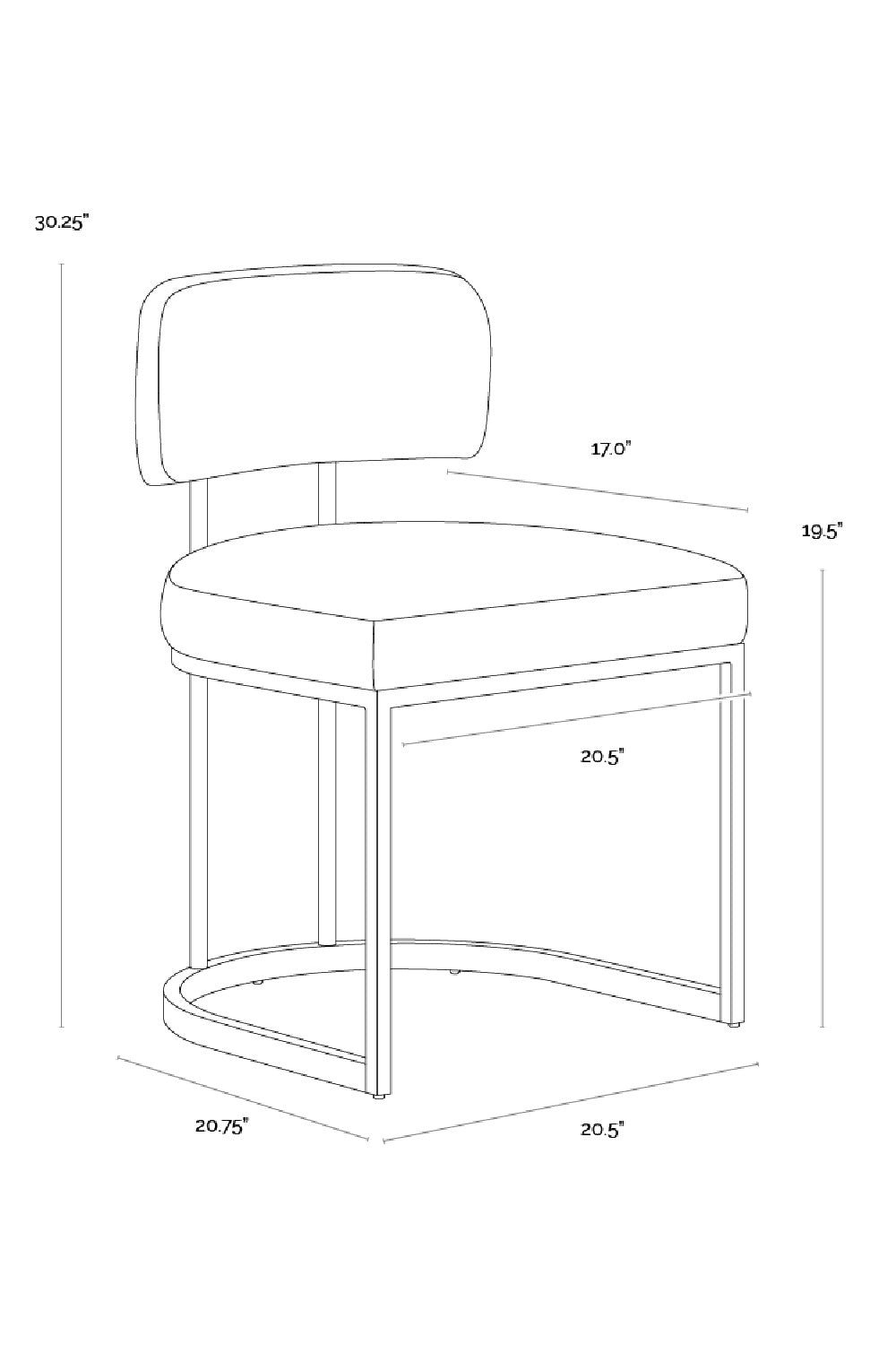 Modern European furniture - Two-Toned Cantilevered Dining Chair - www.oroa.com