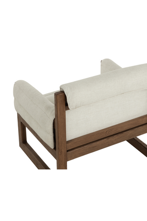 Modern European furniture - Tufted White Linen Lounge Chair - www.oroa.com