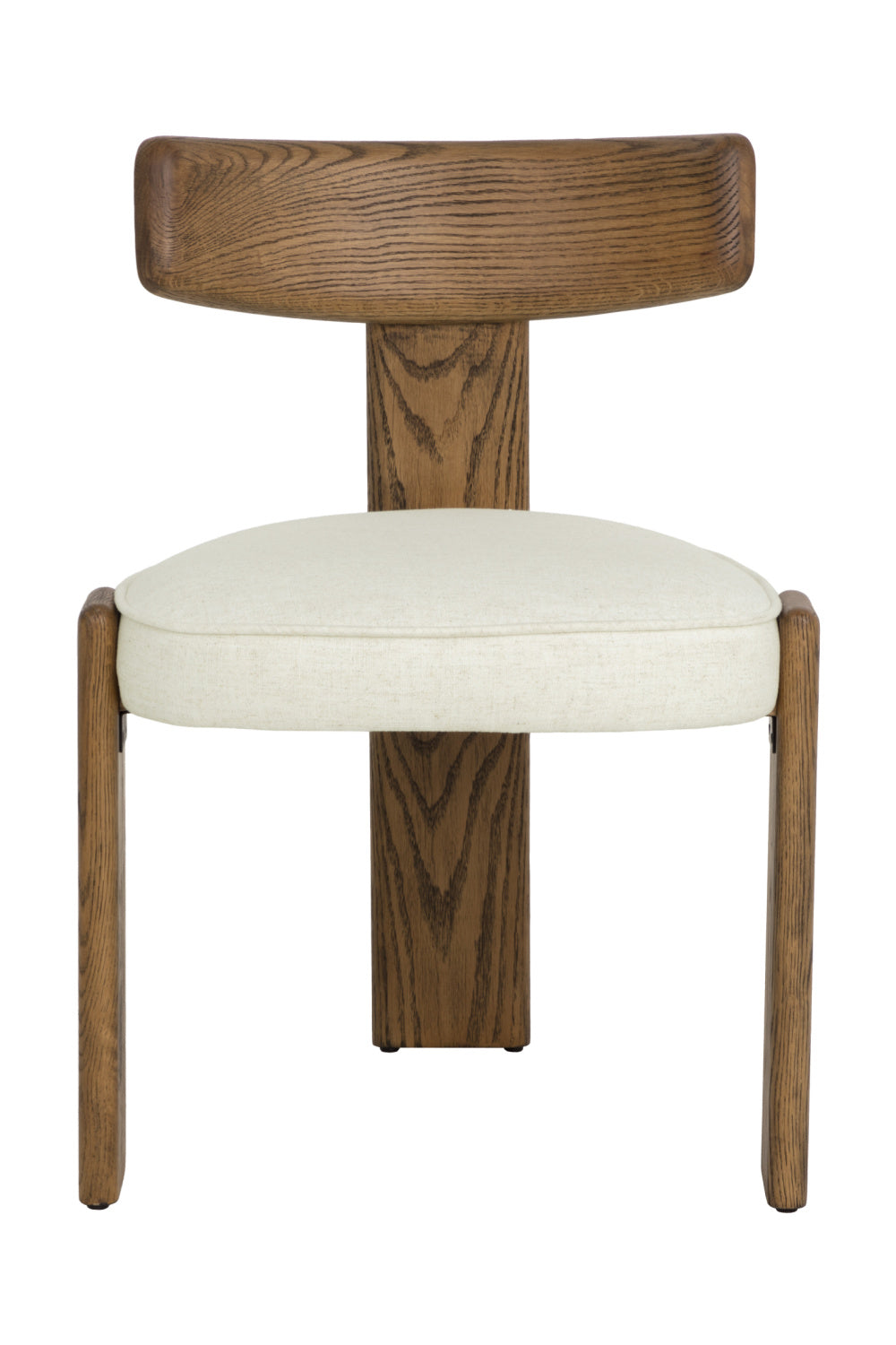 Modern European furniture - Oak Framed 3-Legged Dining Chairs (2) - www.oroa.com
