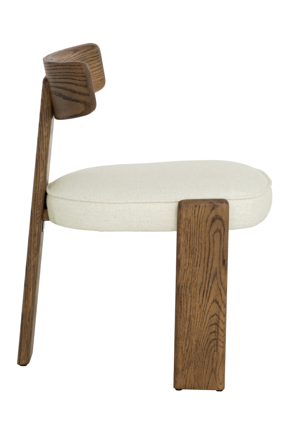 Modern European furniture - Oak Framed 3-Legged Dining Chairs (2) - www.oroa.com
