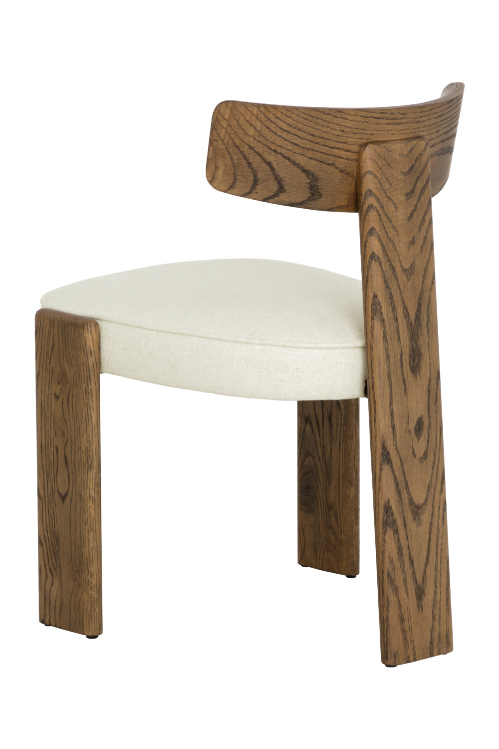 Modern European furniture - Oak Framed 3-Legged Dining Chairs (2) - www.oroa.com
