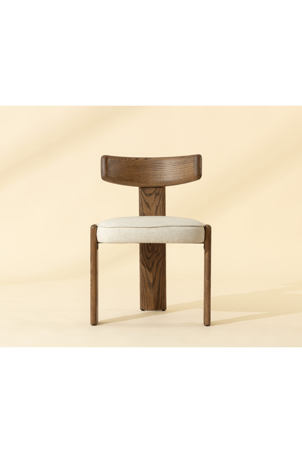 Modern European furniture - Oak Framed 3-Legged Dining Chairs (2) - www.oroa.com
