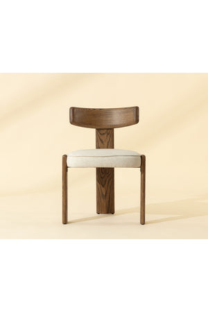 Modern European furniture - Oak Framed 3-Legged Dining Chairs (2) - www.oroa.com

