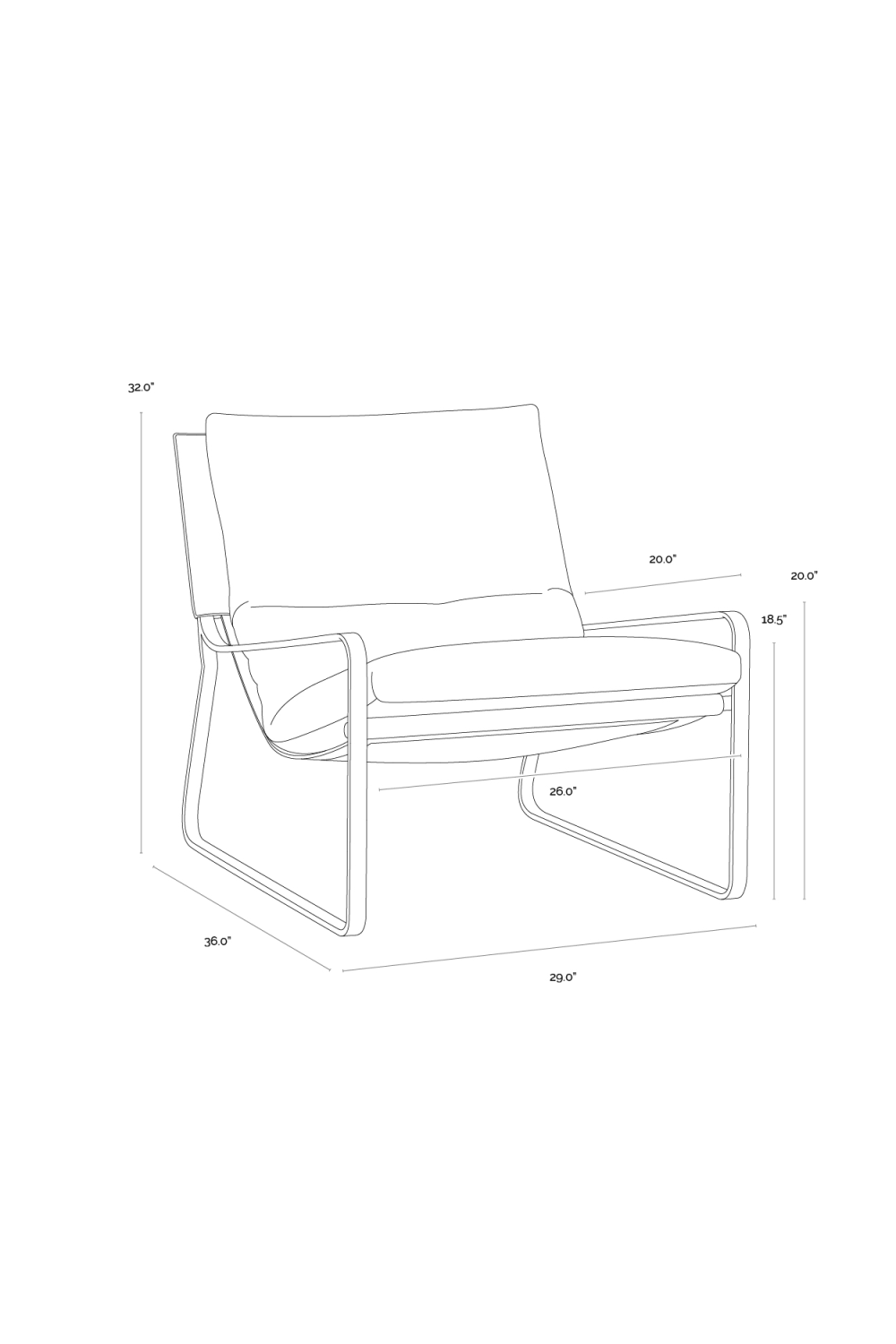 Modern European furniture - White Linen Scooped Lounge Chair - www.oroa.com