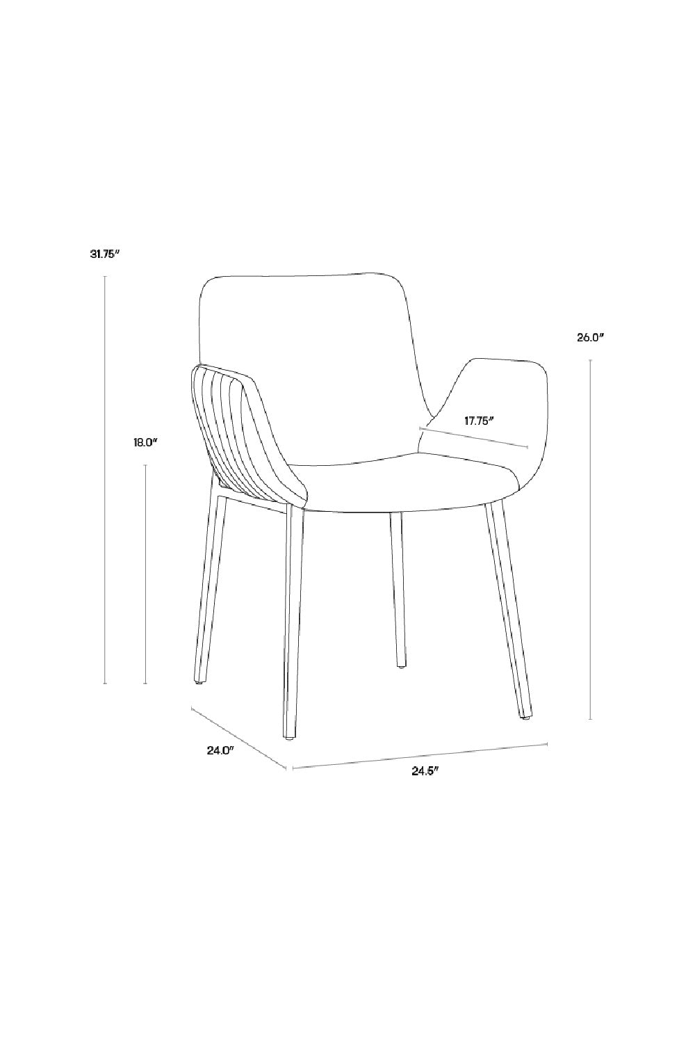 Modern European furniture - Leather Look Scooped Dining Armchair - www.oroa.com