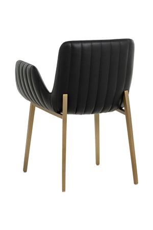 Modern European furniture - Leather Look Scooped Dining Armchair - www.oroa.com