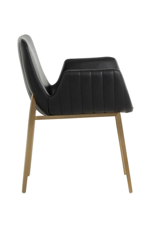 Modern European furniture - Leather Look Scooped Dining Armchair - www.oroa.com