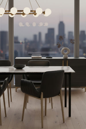 Modern European furniture - Leather Look Scooped Dining Armchair - www.oroa.com